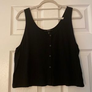 Black button up tank top from Forever21